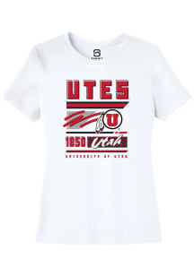 Summit Sportswear Utah Utes Womens White Retro Short Sleeve T-Shirt