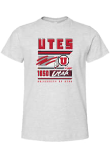 Summit Sportswear Utah Utes Youth Ash Retro Short Sleeve T-Shirt