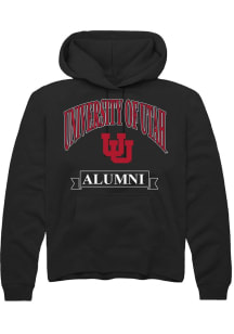 Rally Utah Utes Mens Black Alumni Banner Long Sleeve Hoodie