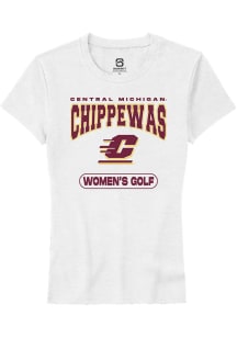 Summit Sportswear Central Michigan Chippewas Womens White Women's Golf Short Sleeve T-Shirt