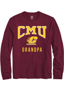 Summit Sportswear Central Michigan Chippewas Maroon Grandpa Long Sleeve T Shirt
