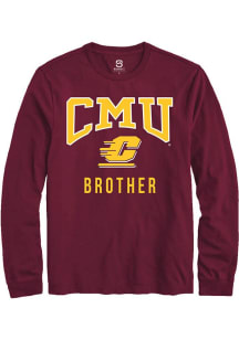 Summit Sportswear Central Michigan Chippewas Maroon Brother Long Sleeve T Shirt