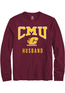 Summit Sportswear Central Michigan Chippewas Maroon Husband Long Sleeve T Shirt