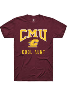 Summit Sportswear Central Michigan Chippewas Maroon Cool Aunt Short Sleeve T Shirt