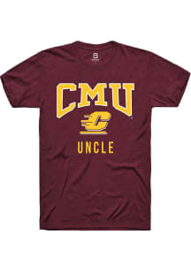 Summit Sportswear Central Michigan Chippewas Maroon Uncle Short Sleeve T Shirt