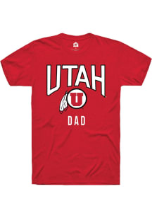 Rally Utah Utes Red Dad Short Sleeve T Shirt