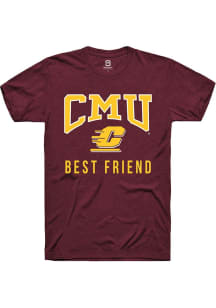 Summit Sportswear Central Michigan Chippewas Maroon Best Friend Short Sleeve T Shirt