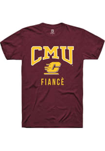 Summit Sportswear Central Michigan Chippewas Maroon Fiancé Short Sleeve T Shirt