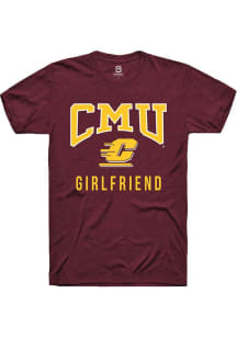 Summit Sportswear Central Michigan Chippewas Maroon Girlfriend Short Sleeve T Shirt