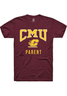 Summit Sportswear Central Michigan Chippewas Maroon Parent Short Sleeve T Shirt