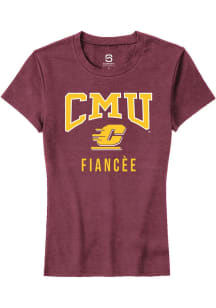Summit Sportswear Central Michigan Chippewas Womens Maroon Fiancée Short Sleeve T-Shirt
