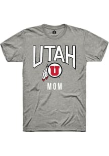 Rally Utah Utes Grey Mom Short Sleeve T Shirt
