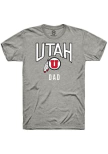 Summit Sportswear Utah Utes Grey Dad Short Sleeve T Shirt