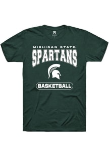 Summit Sportswear Michigan State Spartans Green Basketball Short Sleeve T Shirt