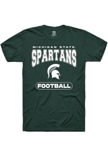 Summit Sportswear Michigan State Spartans Green Football Short Sleeve T Shirt