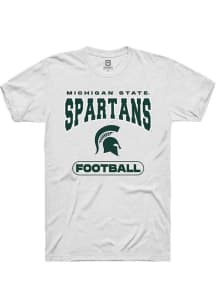 Summit Sportswear Michigan State Spartans White Football Short Sleeve T Shirt
