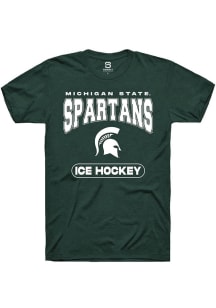 Summit Sportswear Michigan State Spartans Green Ice Hockey Short Sleeve T Shirt