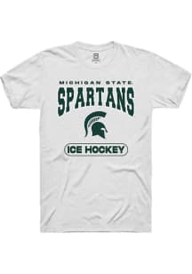 Summit Sportswear Michigan State Spartans White Ice Hockey Short Sleeve T Shirt
