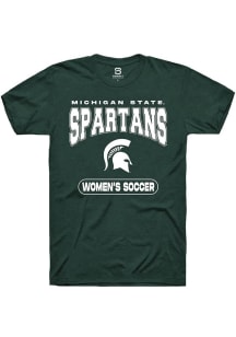 Summit Sportswear Michigan State Spartans Green Women's Soccer Short Sleeve T Shirt