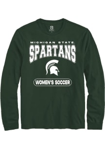 Summit Sportswear Michigan State Spartans Green Women's Soccer Long Sleeve T Shirt