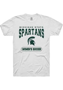 Summit Sportswear Michigan State Spartans White Women's Soccer Short Sleeve T Shirt