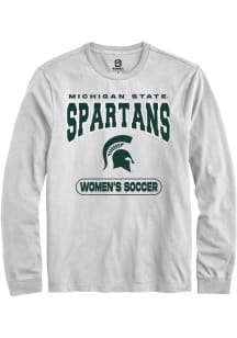 Summit Sportswear Michigan State Spartans White Women's Soccer Long Sleeve T Shirt