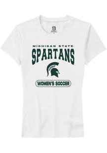 Summit Sportswear Michigan State Spartans Womens White Women's Soccer Short Sleeve T-Shirt