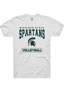 Summit Sportswear Michigan State Spartans White Volleyball Short Sleeve T Shirt