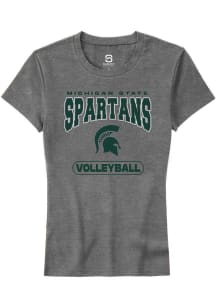 Summit Sportswear Michigan State Spartans Womens Grey Volleyball Short Sleeve T-Shirt