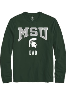 Summit Sportswear Michigan State Spartans Green Dad Long Sleeve T Shirt