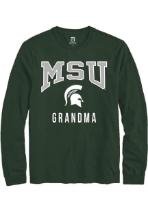 Summit Sportswear Michigan State Spartans Green Grandma Long Sleeve T Shirt