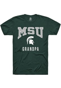 Summit Sportswear Michigan State Spartans Green Grandpa Short Sleeve T Shirt