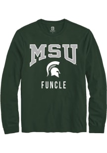 Summit Sportswear Michigan State Spartans Green Funcle Long Sleeve T Shirt