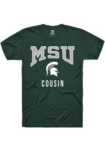 Summit Sportswear Michigan State Spartans Green Cousin Short Sleeve T Shirt