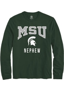 Summit Sportswear Michigan State Spartans Green Nephew Long Sleeve T Shirt