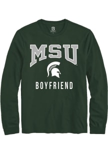 Summit Sportswear Michigan State Spartans Green Boyfriend Long Sleeve T Shirt