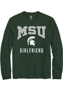 Summit Sportswear Michigan State Spartans Green Girlfriend Long Sleeve T Shirt