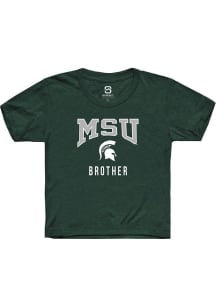 Summit Sportswear Michigan State Spartans Youth Green Brother Short Sleeve T-Shirt