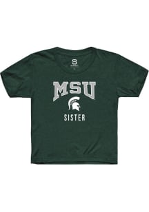 Summit Sportswear Michigan State Spartans Youth Green Sister Short Sleeve T-Shirt