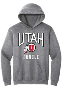 Summit Sportswear Utah Utes Mens Grey Funcle Long Sleeve Hoodie