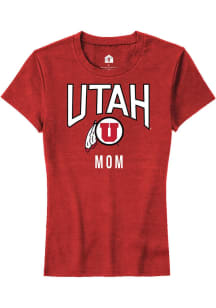 Rally Utah Utes Womens Red Mom Short Sleeve T-Shirt
