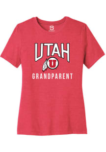 Summit Sportswear Utah Utes Womens Red Grandparent Short Sleeve T-Shirt