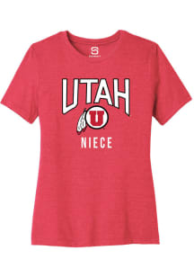 Summit Sportswear Utah Utes Womens Red Niece Short Sleeve T-Shirt