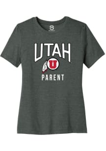 Summit Sportswear Utah Utes Womens Grey Parent Short Sleeve T-Shirt