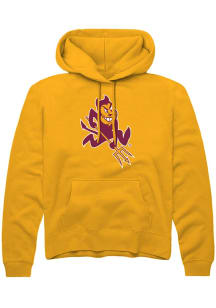 Summit Sportswear Arizona State Sun Devils Mens Gold Alt Logo Long Sleeve Hoodie