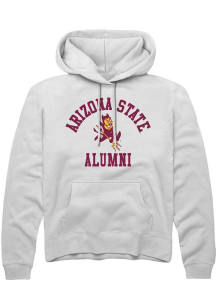 Summit Sportswear Arizona State Sun Devils Mens White Alumni Arch Long Sleeve Hoodie