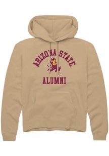 Summit Sportswear Arizona State Sun Devils Mens Tan Alumni Arch Long Sleeve Hoodie