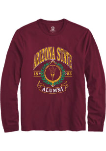 Summit Sportswear Arizona State Sun Devils Maroon Alumni Wreath Long Sleeve T Shirt