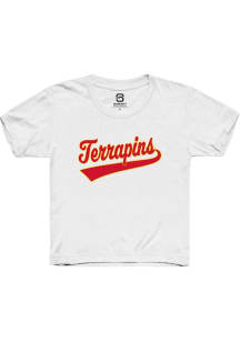 Summit Sportswear Maryland Terrapins Youth White Tail Short Sleeve T-Shirt