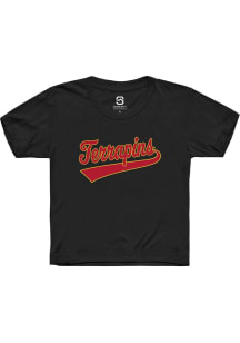 Summit Sportswear Maryland Terrapins Youth Black Tail Short Sleeve T-Shirt